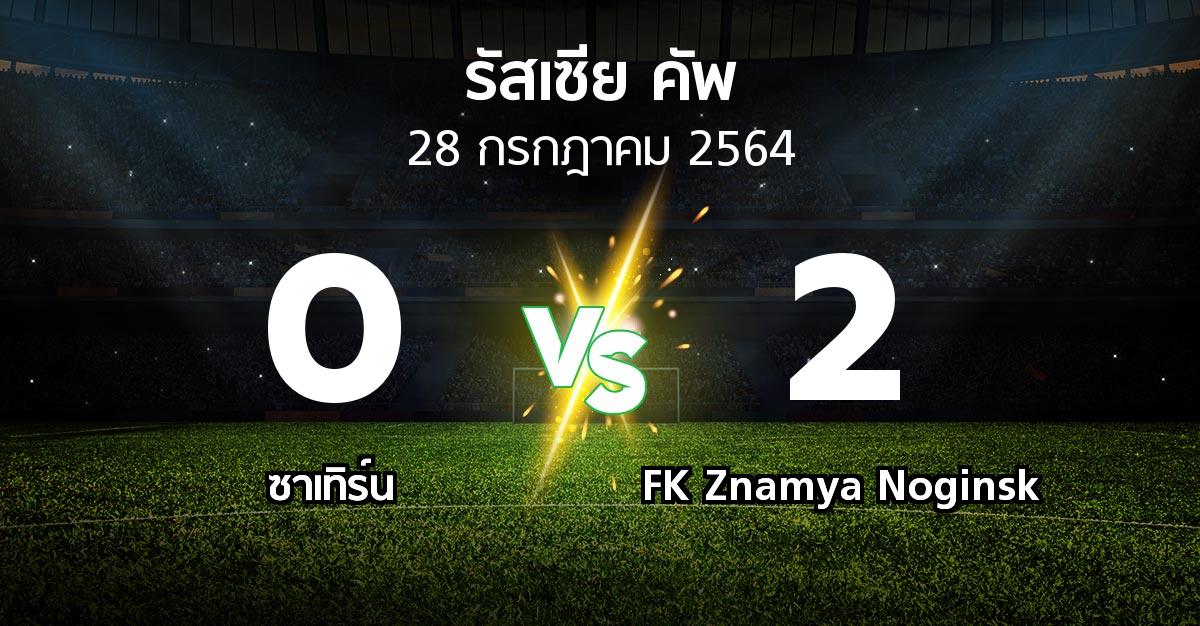 ผลบอล : ซาเทิร์น vs FK Znamya Noginsk (รัสเซีย-คัพ 2021-2022)