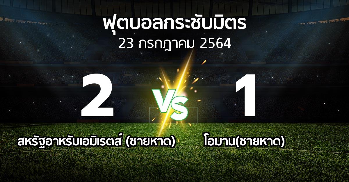 ผลบอล : สหรัฐอาหรับเอมิเรตส์ (ชายหาด) vs โอมาน(ชายหาด) (ฟุตบอลกระชับมิตร)