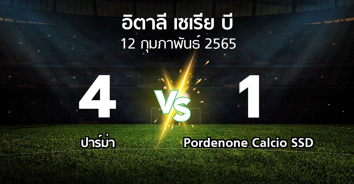 ผลบอล : ปาร์ม่า vs Pordenone Calcio SSD (อิตาลี-เซเรีย-บี 2021-2022)