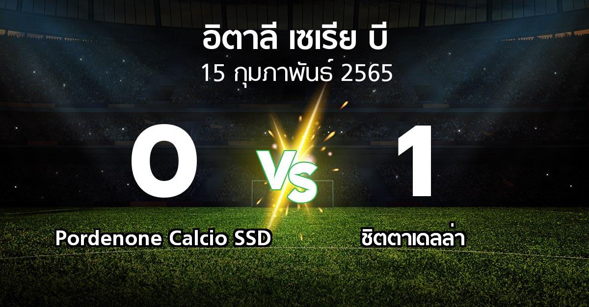 ผลบอล : Pordenone Calcio SSD vs ชิตตาเดลล่า (อิตาลี-เซเรีย-บี 2021-2022)