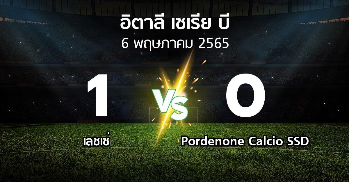 ผลบอล : เลชเช่ vs Pordenone Calcio SSD (อิตาลี-เซเรีย-บี 2021-2022)