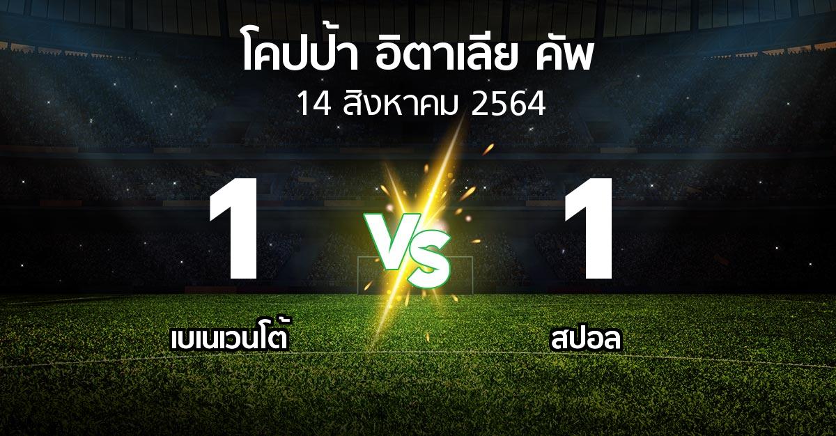 ผลบอล : เบเนเวนโต้ vs สปอล (โคปป้าอิตาเลียคัพ 2021-2022)