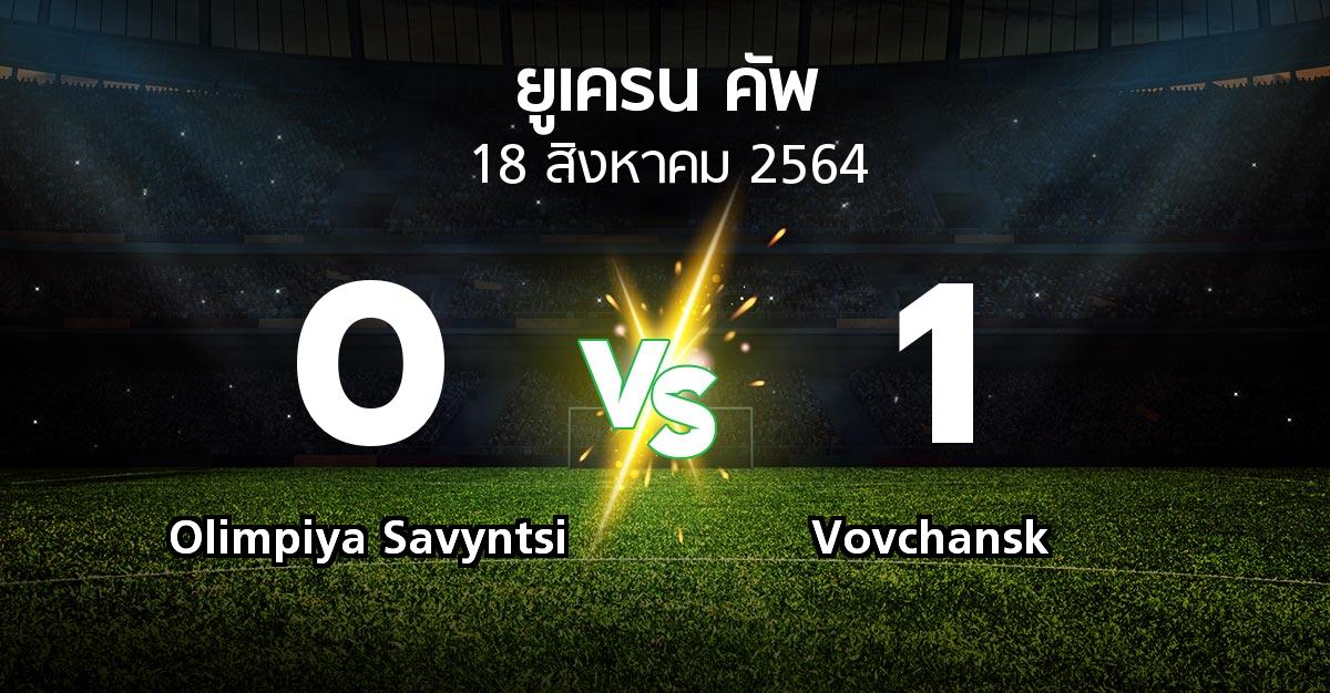 ผลบอล : Olimpiya Savyntsi vs Vovchansk (ยูเครน-คัพ 2021-2022)