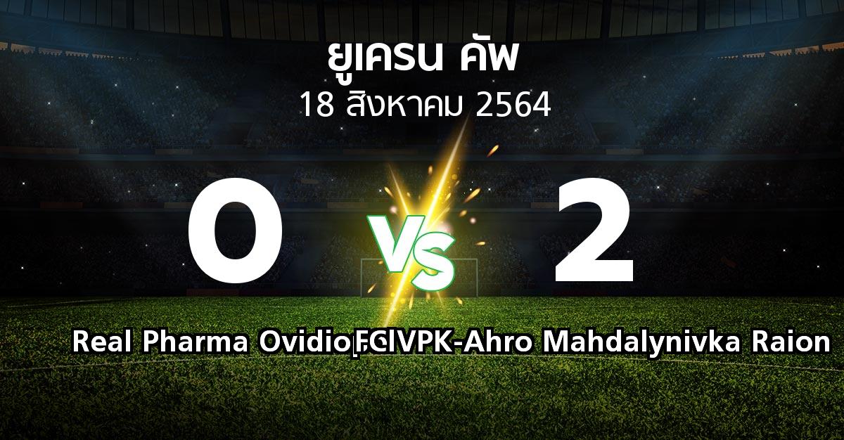 ผลบอล : Real Pharma Ovidiopol vs FC VPK-Ahro Mahdalynivka Raion (ยูเครน-คัพ 2021-2022)