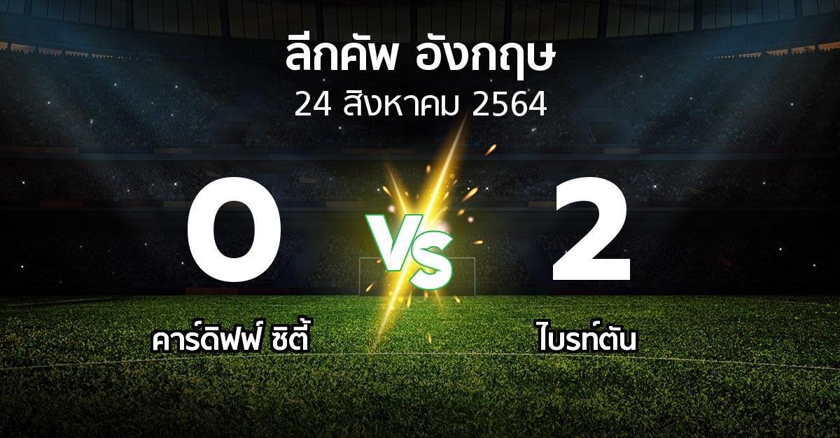 ผลบอล : คาร์ดิฟฟ์ ซิตี้ vs ไบรท์ตัน (ลีกคัพ 2021-2022)