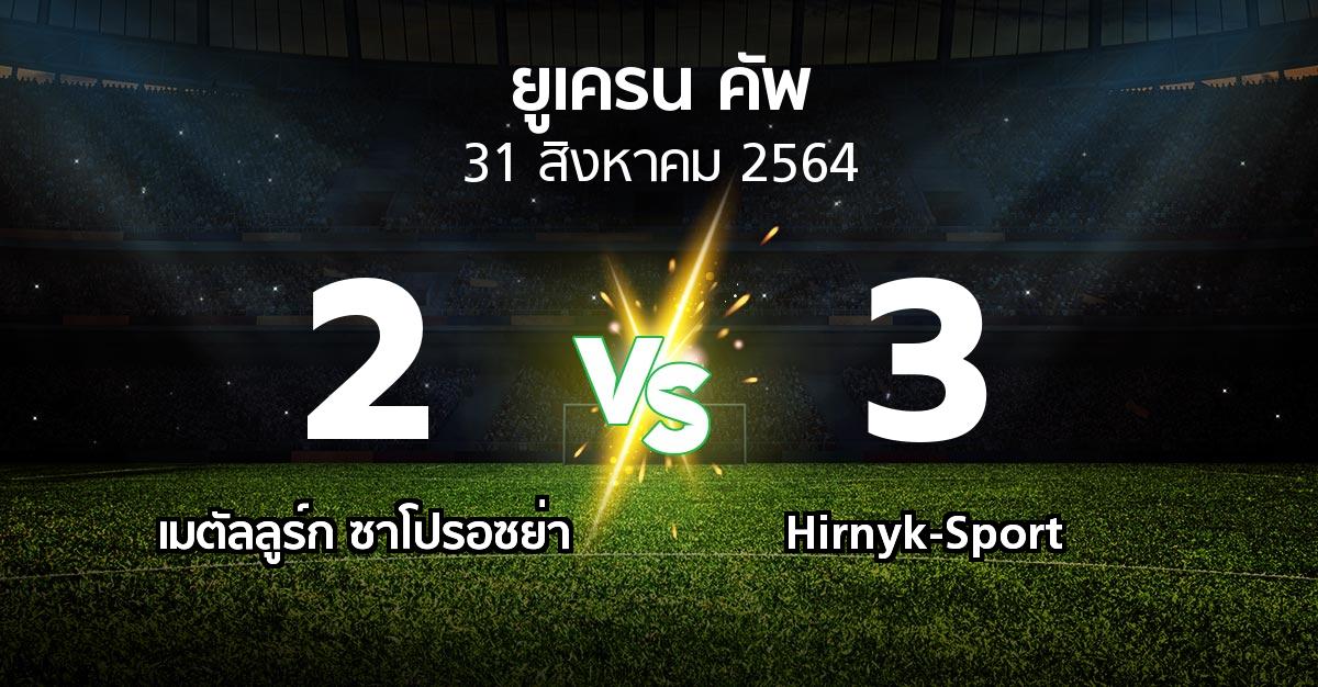 ผลบอล : เมตัลลูร์ก ซาโปรอซย่า vs Hirnyk-Sport (ยูเครน-คัพ 2021-2022)