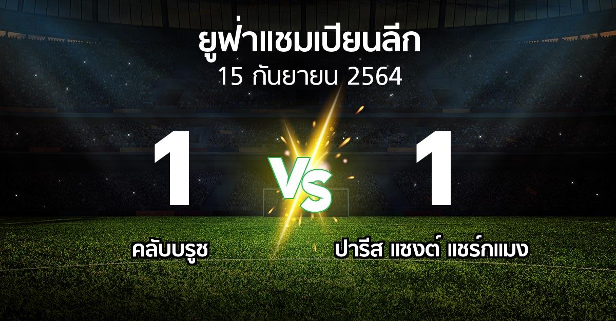 ผลบอล : คลับบรูซ vs เปแอสเช (ยูฟ่า แชมเปียนส์ลีก 2021-2022)