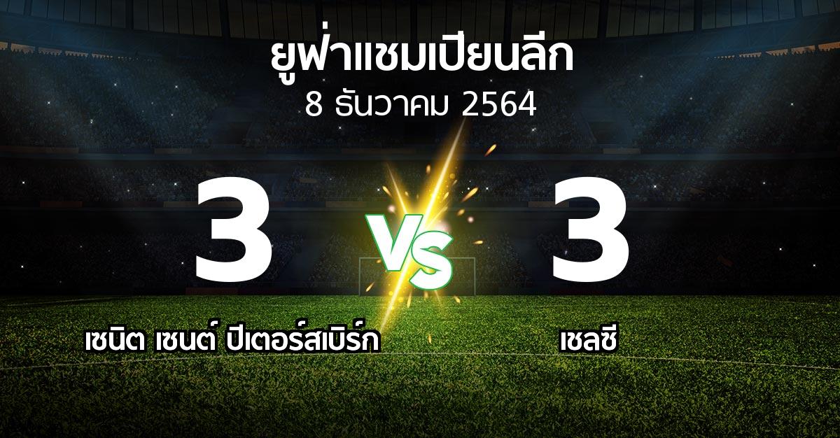 ผลบอล : เซนิต เซนต์ ปีเตอร์สเบิร์ก vs เชลซี (ยูฟ่า แชมเปียนส์ลีก 2021-2022)