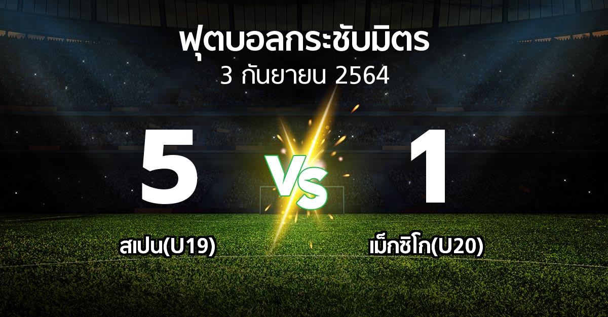 ผลบอล : สเปน(U19) vs เม็กซิโก(U20) (ฟุตบอลกระชับมิตร)