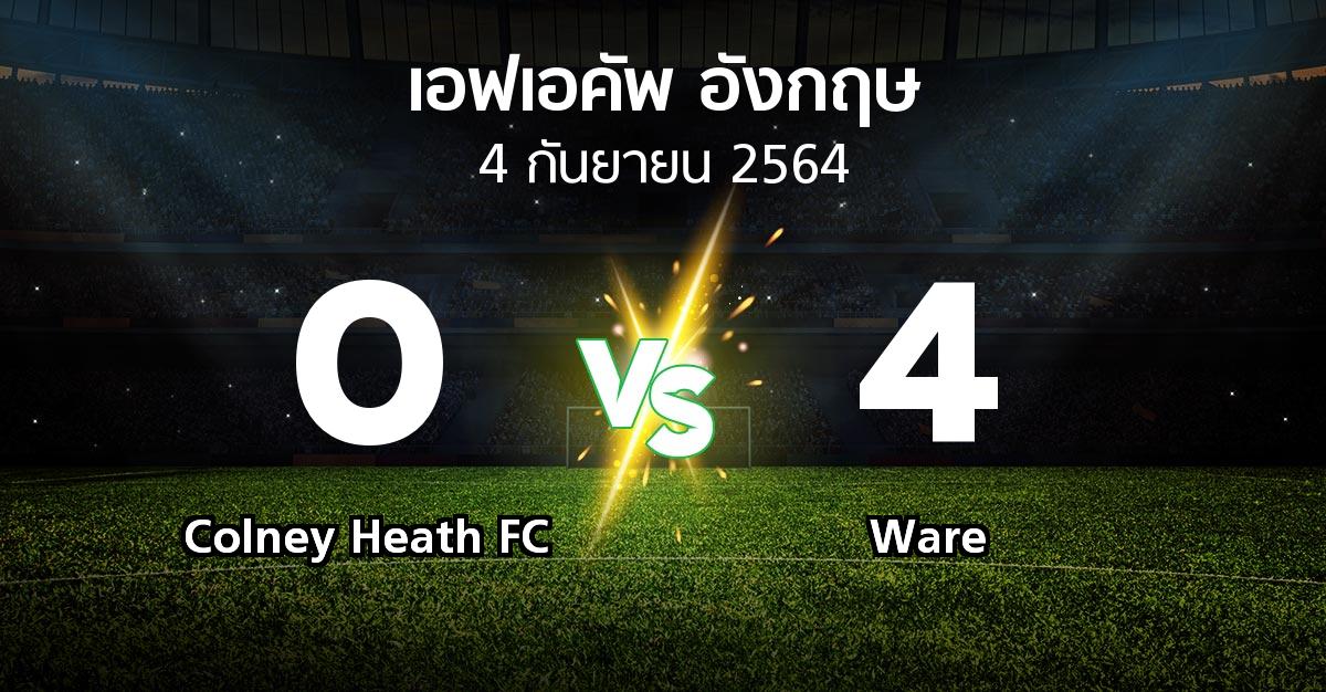 ผลบอล : Colney Heath FC vs Ware (เอฟเอ คัพ 2021-2022)