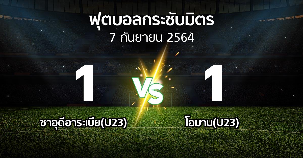 ผลบอล : ซาอุดีอาระเบีย(U23) vs โอมาน(U23) (ฟุตบอลกระชับมิตร)