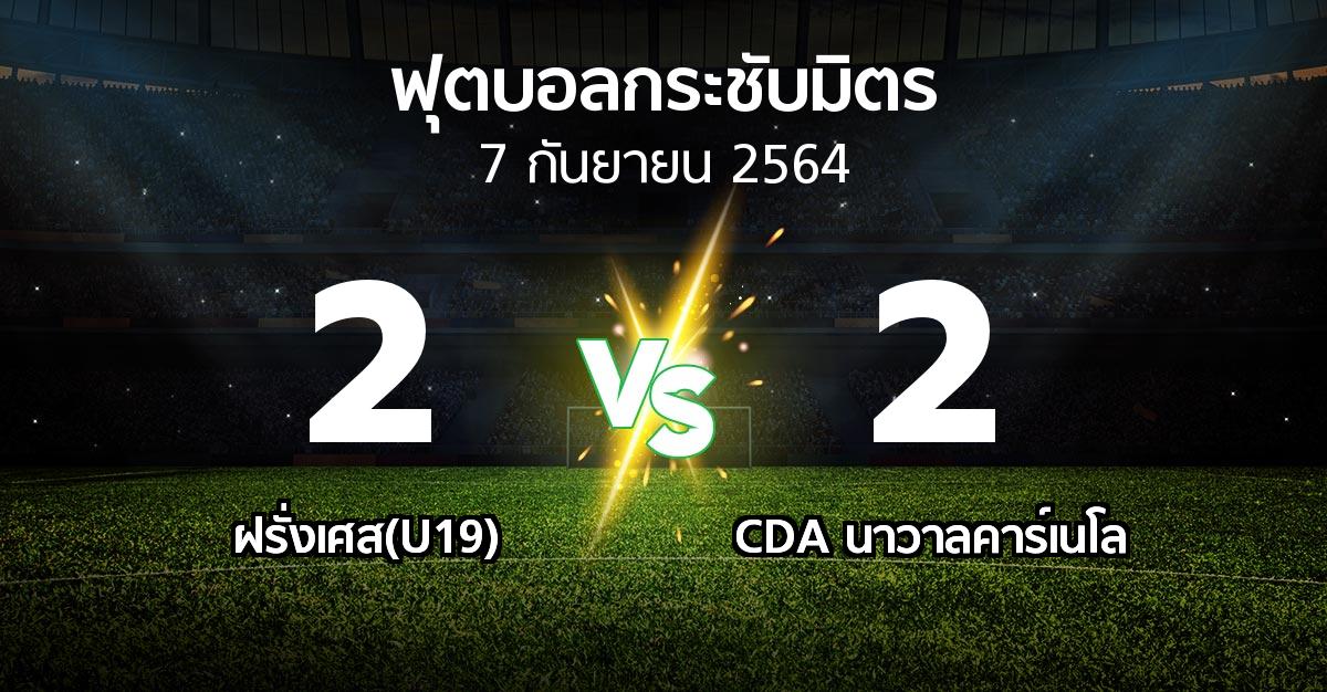 ผลบอล : ฝรั่งเศส(U19) vs CDA นาวาลคาร์เนโล (ฟุตบอลกระชับมิตร)