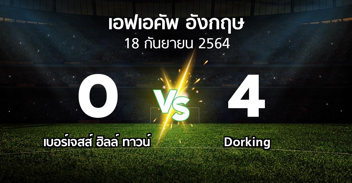 ผลบอล : เบอร์เจสส์ ฮิลล์ ทาวน์ vs Dorking (เอฟเอ คัพ 2021-2022)