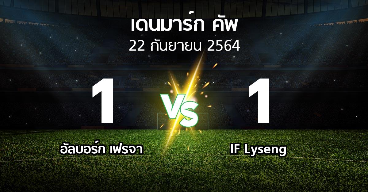 ผลบอล : อัลบอร์ก เฟรจา vs IF Lyseng (เดนมาร์ก-คัพ 2021-2022)