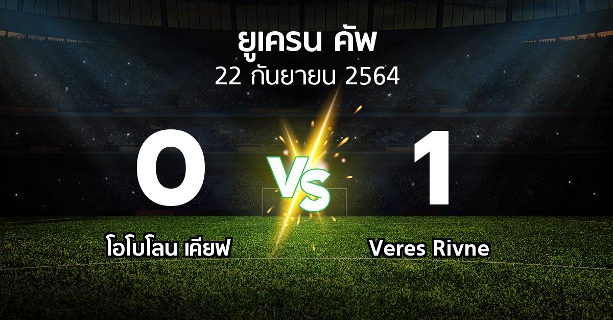 ผลบอล : โอโบโลน เคียฟ vs Veres Rivne (ยูเครน-คัพ 2021-2022)