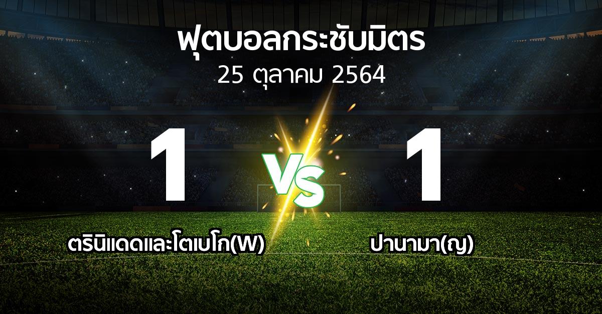 ผลบอล : ตรินิแดดและโตเบโก(W) vs ปานามา(ญ) (ฟุตบอลกระชับมิตร)