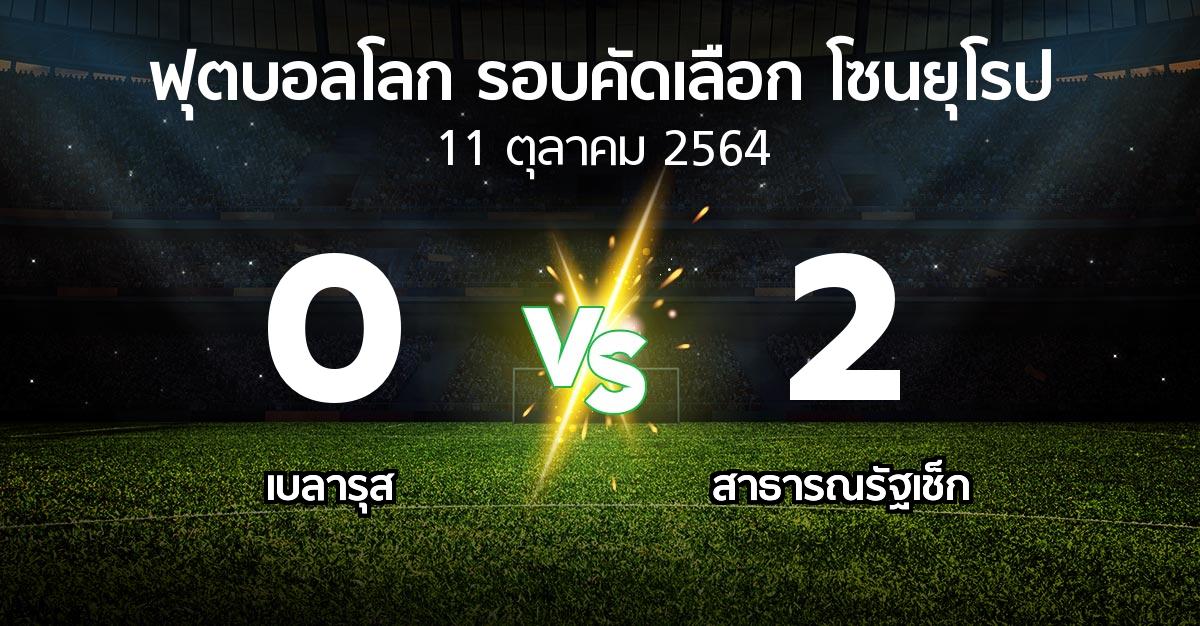 ผลบอล : เบลารุส vs สาธารณรัฐเช็ก (ฟุตบอลโลก-รอบคัดเลือก-โซนยุโรป 2021-2022)