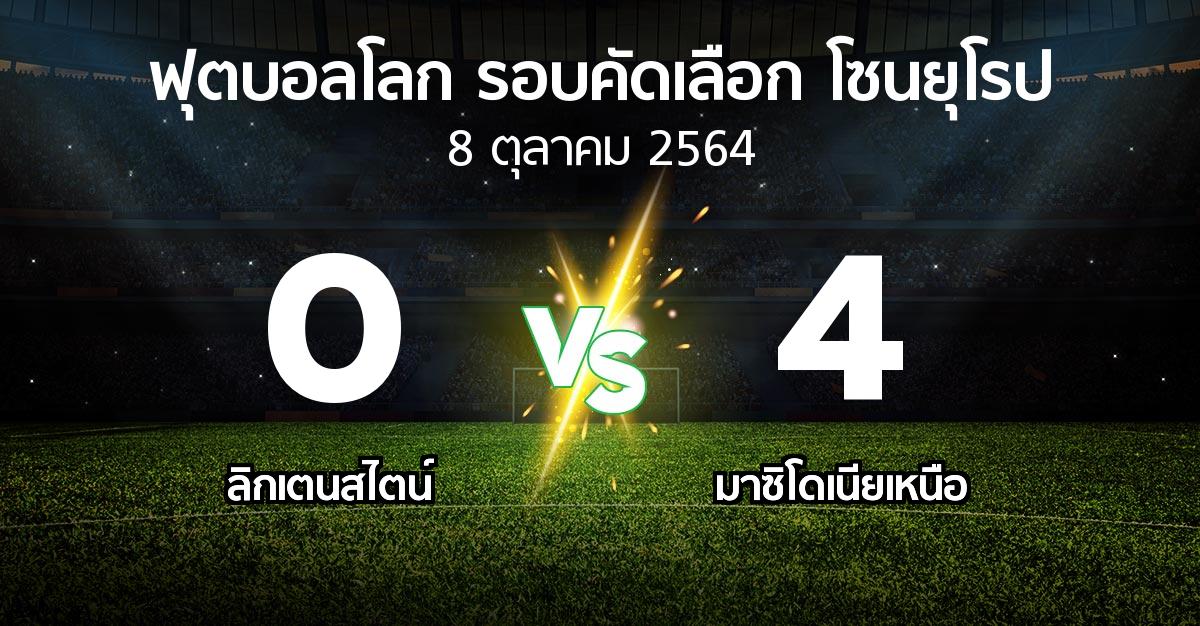 ผลบอล : ลิกเตนสไตน์ vs มาซิโดเนียเหนือ (ฟุตบอลโลก-รอบคัดเลือก-โซนยุโรป 2021-2022)