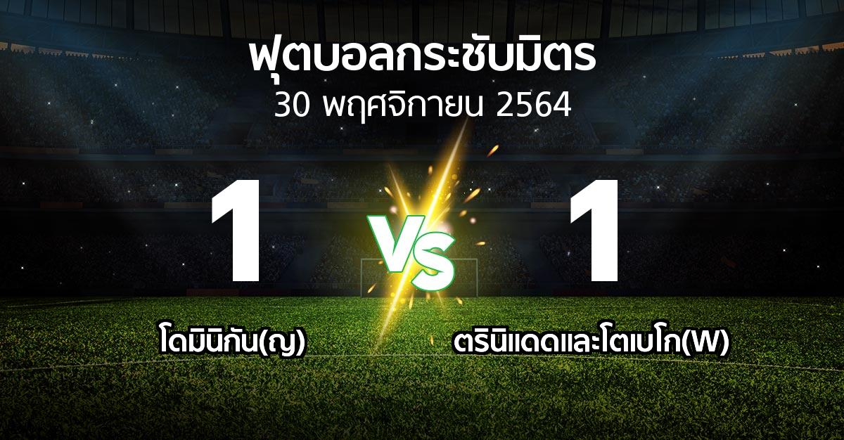 ผลบอล : โดมินิกัน(ญ) vs ตรินิแดดและโตเบโก(W) (ฟุตบอลกระชับมิตร)