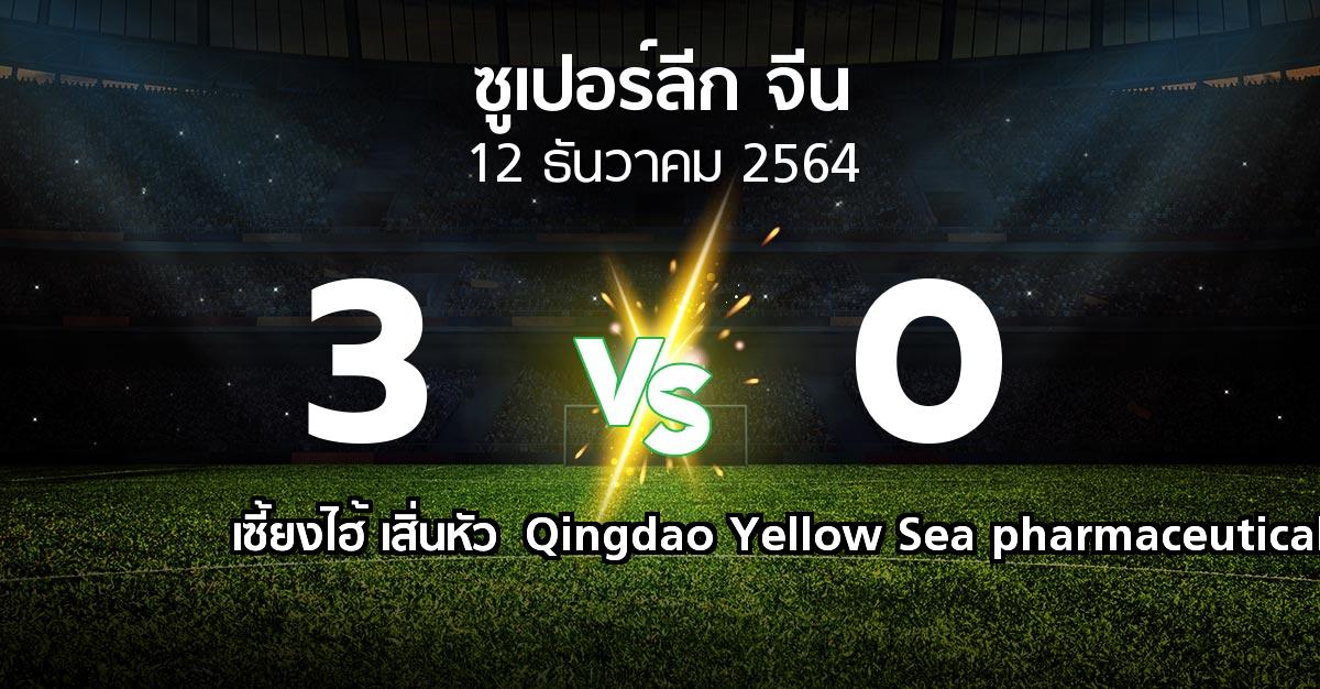ผลบอล : เซี้ยงไฮ้ เสิ่นหัว vs Qingdao Yellow Sea pharmaceutical (ซูเปอร์ลีกจีน 2021-2022)