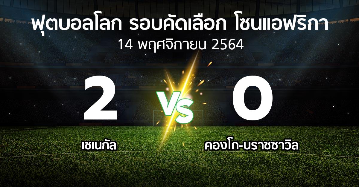 ผลบอล : เซเนกัล vs คองโก-บราซซาวิล (ฟุตบอลโลก-รอบคัดเลือก-โซนแอฟริกา 2019-2022)