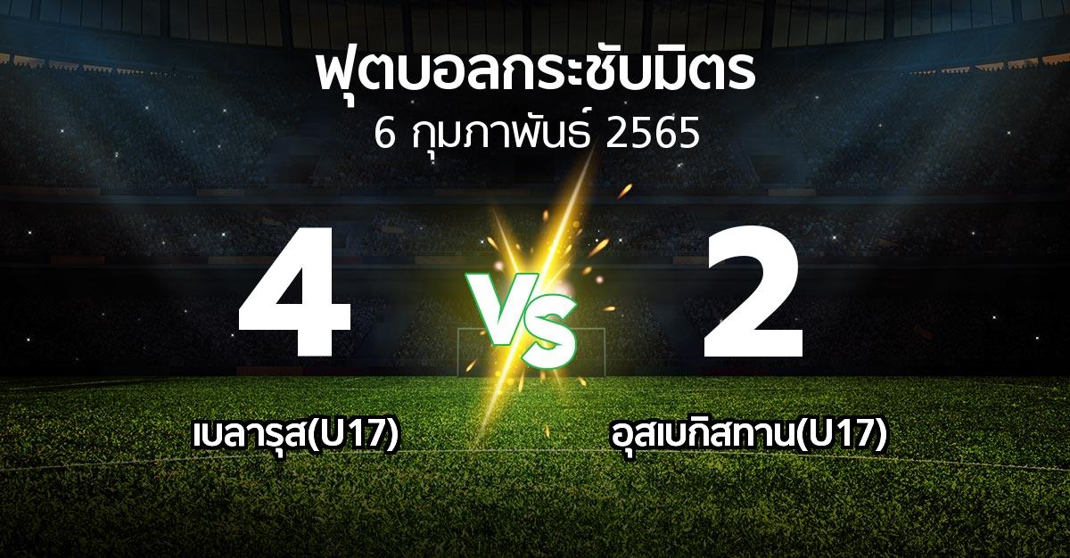 ผลบอล : เบลารุส(U17) vs อุสเบกิสทาน(U17) (ฟุตบอลกระชับมิตร)