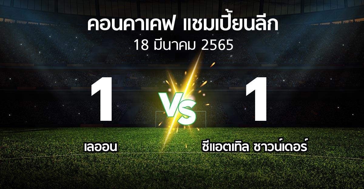 ผลบอล : เลออน vs ซีแอตเทิล ซาวน์เดอร์ (คอนคาเคฟ-แชมเปี้ยนลีก 2022)