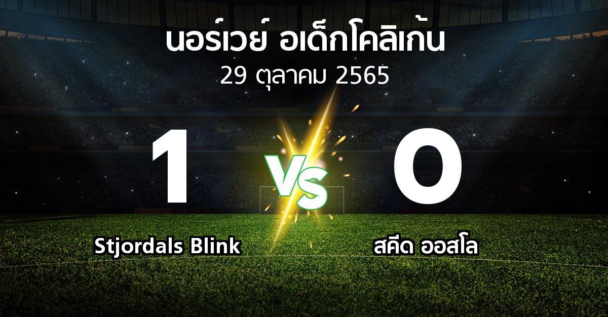 ผลบอล : Stjordals Blink vs สคีด ออสโล (นอร์เวย์-อเด็กโคลิเก้น 2022)