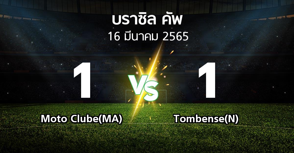 ผลบอล : Moto Clube(MA) vs Tombense(N) (บราซิล-คัพ 2022)