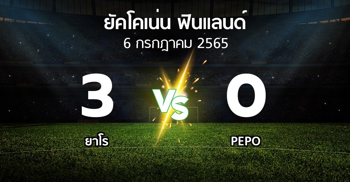 ผลบอล : ยาโร vs PEPO (ยัคโคเน่น-ฟินแลนด์ 2022)