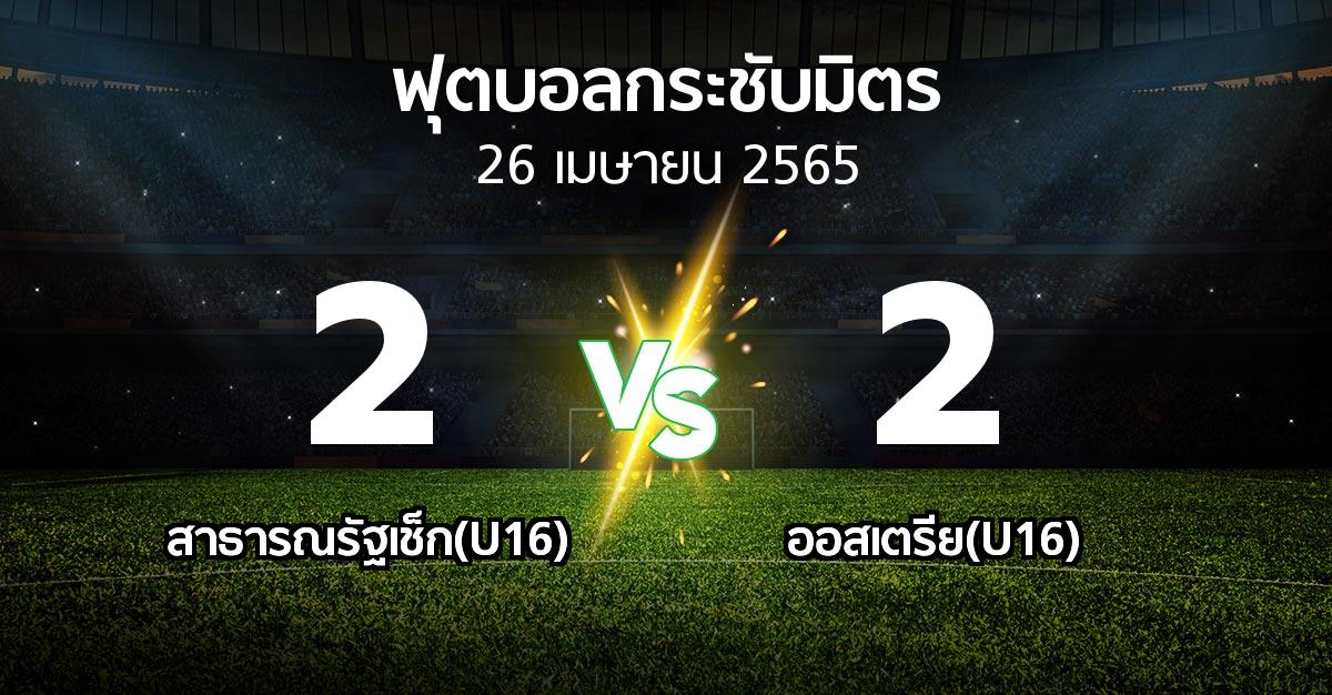 ผลบอล : สาธารณรัฐเช็ก(U16) vs ออสเตรีย(U16) (ฟุตบอลกระชับมิตร)