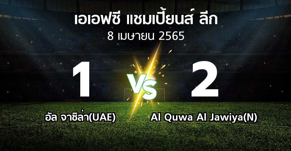 ผลบอล : อัล จาซิล่า(UAE) vs Al Quwa Al Jawiya(N) (เอเอฟซีแชมเปี้ยนส์ลีก 2022-2023)