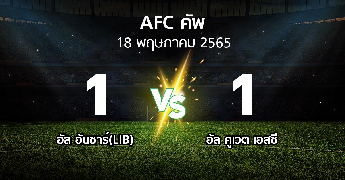 ผลบอล : อัล อันซาร์(LIB) vs อัล คูเวต เอสซี (เอเอฟซีคัพ 2022)