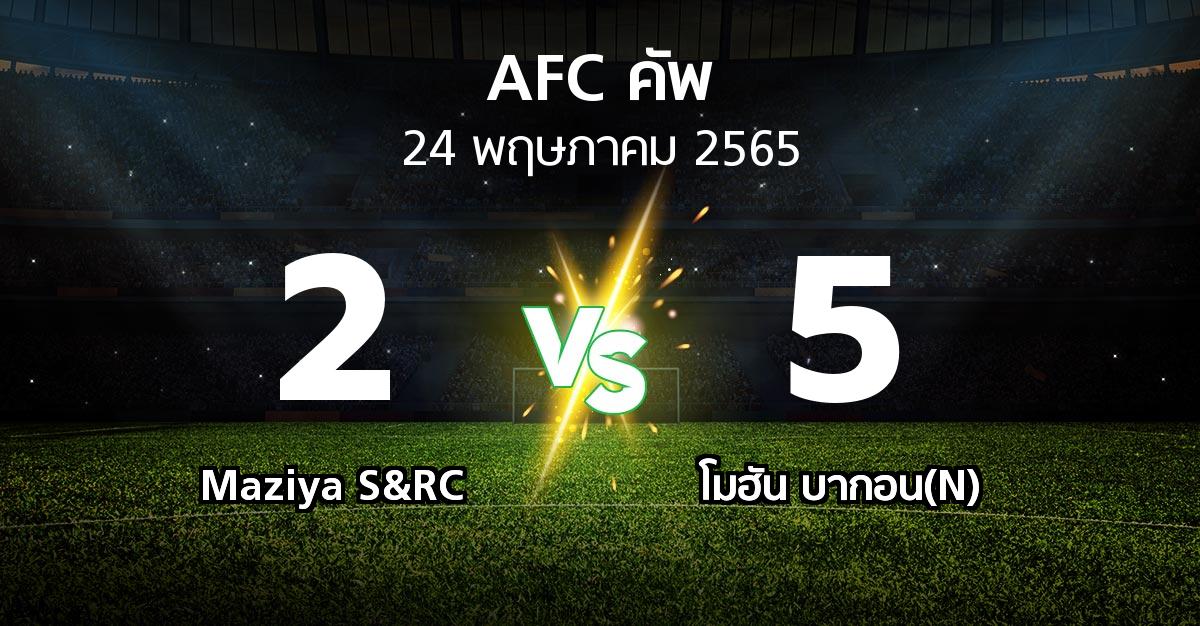 ผลบอล : Maziya S&RC vs โมฮัน บากอน(N) (เอเอฟซีคัพ 2022)