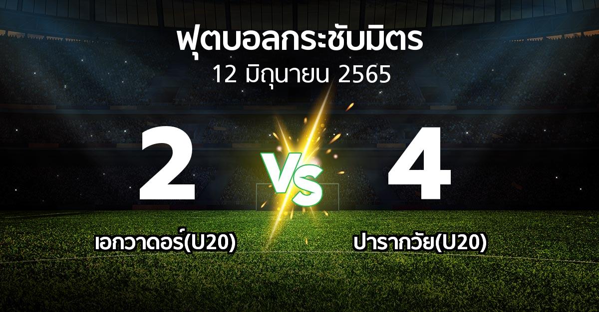 ผลบอล : เอกวาดอร์(U20) vs ปารากวัย(U20) (ฟุตบอลกระชับมิตร)