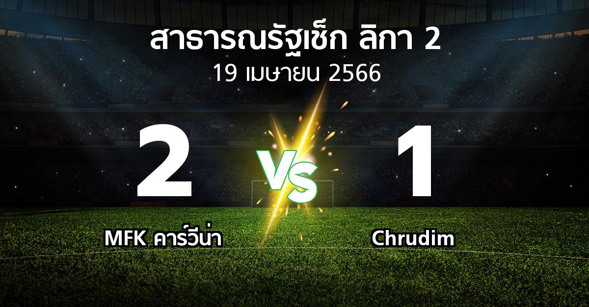 ผลบอล : MFK คาร์วีน่า vs Chrudim (สาธารณรัฐเช็ก-ลิกา-2 2022-2023)