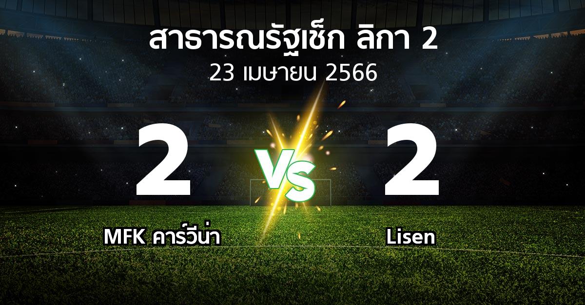 ผลบอล : MFK คาร์วีน่า vs Lisen (สาธารณรัฐเช็ก-ลิกา-2 2022-2023)