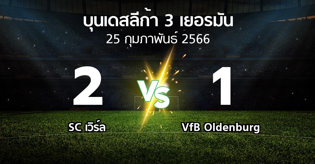 ผลบอล : SC เวิร์ล vs VfB Oldenburg (บุนเดสลีก้า-3-เยอรมัน 2022-2023)