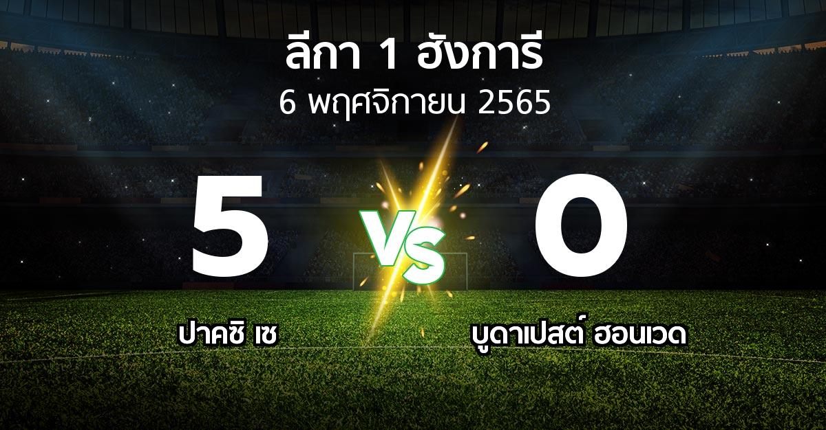 ผลบอล : ปาคซิ เซ vs บูดาเปสต์ ฮอนเวด (ลีกา-1-ฮังการี 2022-2023)