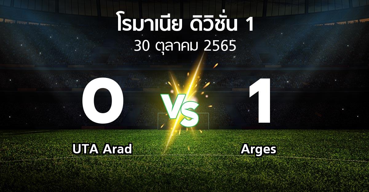 ผลบอล : UTA Arad vs Arges (โรมาเนีย-ดิวิชั่น-1 2022-2023)