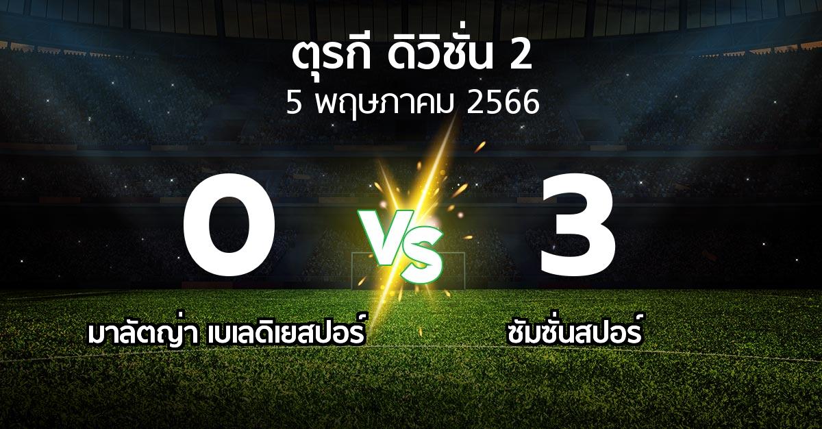 ผลบอล : มาลัตญ่า เบเลดิเยสปอร์ vs ซัมซั่นสปอร์ (ตุรกี-ดิวิชั่น-2 2022-2023)