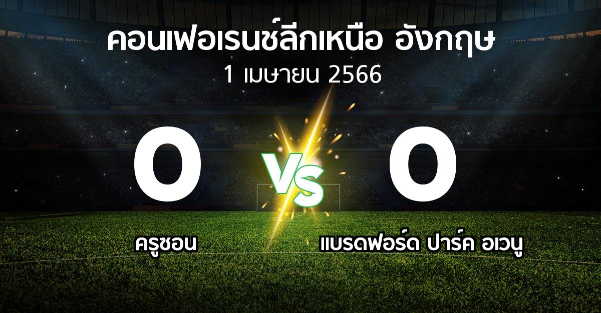 ผลบอล : ครูซอน vs แบรดฟอร์ด ปาร์ค อเวนู (คอนเฟอเรนช์ลีกเหนืออังกฤษ 2022-2023)