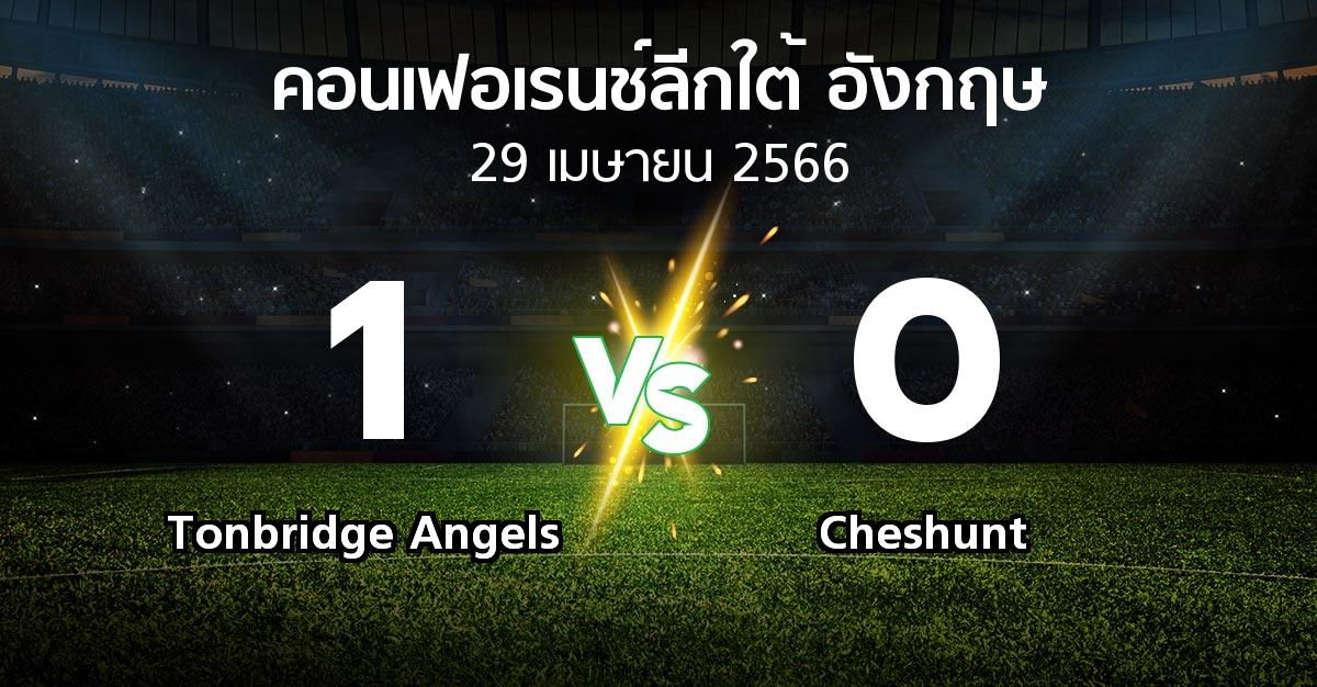 ผลบอล : Tonbridge Angels vs Cheshunt (คอนเฟอเรนช์ลีกใต้อังกฤษ 2022-2023)