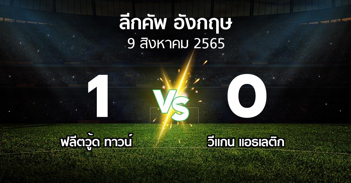 ผลบอล : ฟลีตวู้ด ทาวน์ vs วีแกน แอธเลติก (ลีกคัพ 2022-2023)