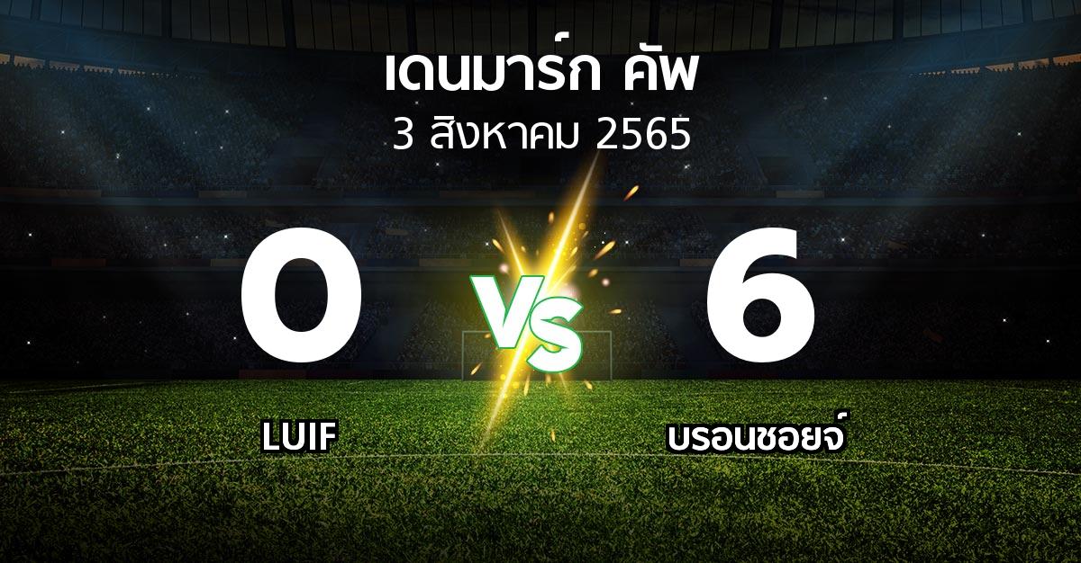 ผลบอล : LUIF vs บรอนชอยจ์ (เดนมาร์ก-คัพ 2022-2023)