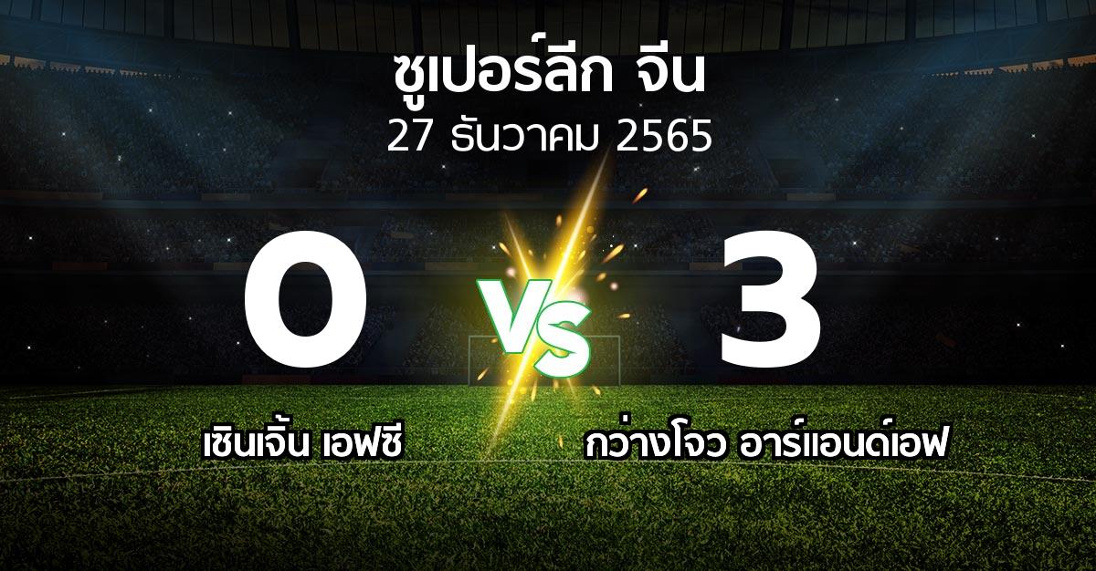 ผลบอล : เซินเจิ้น  เอฟซี vs กว่างโจว อาร์แอนด์เอฟ (ซูเปอร์ลีกจีน 2022)