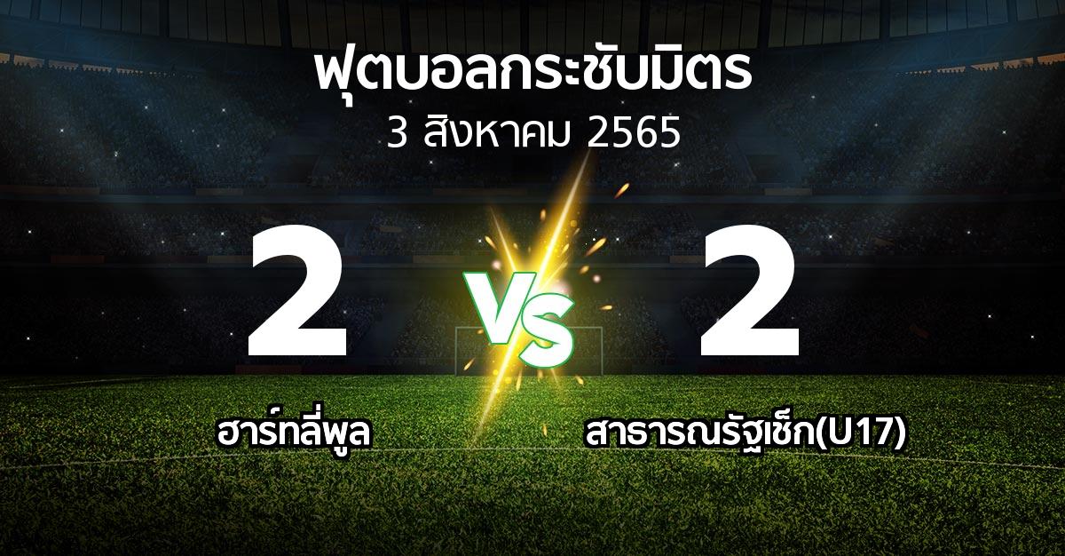 ผลบอล : ฮาร์ทลี่พูล vs สาธารณรัฐเช็ก(U17) (ฟุตบอลกระชับมิตร)