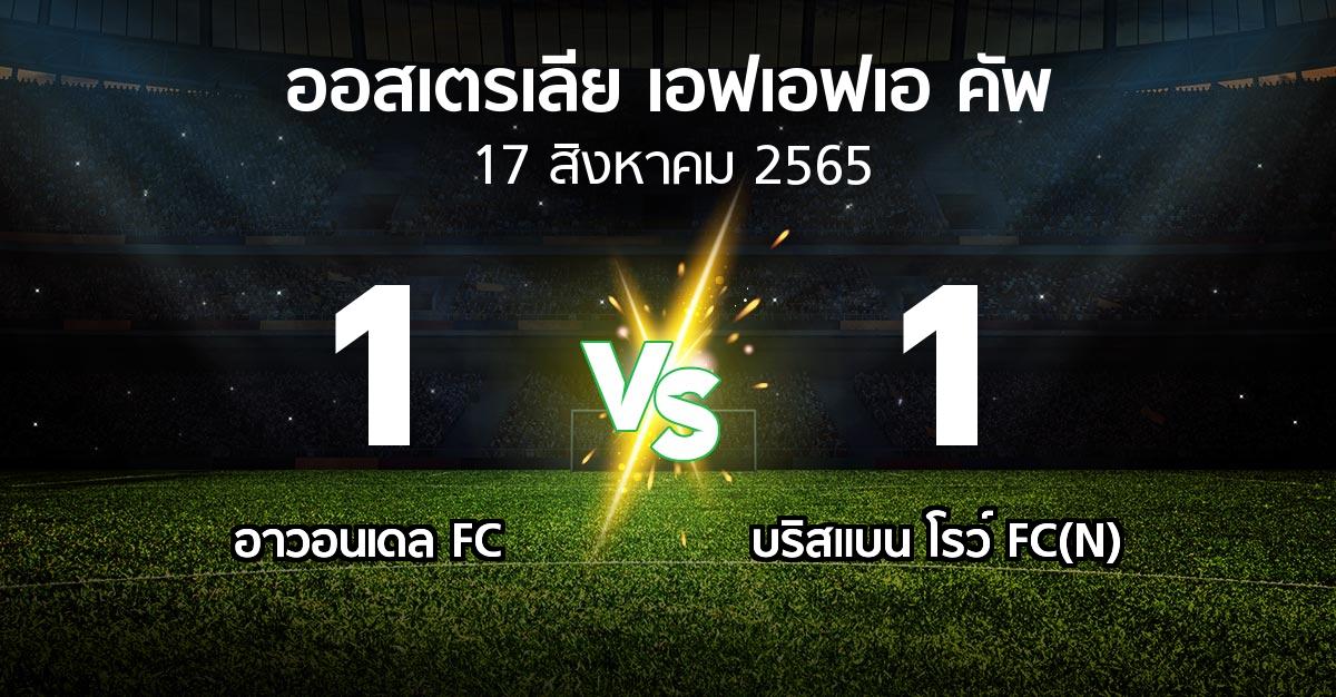 ผลบอล : อาวอนเดล FC vs บริสแบน โรว์ FC(N) (ออสเตรเลีย-เอฟเอฟเอ-คัพ 2022)