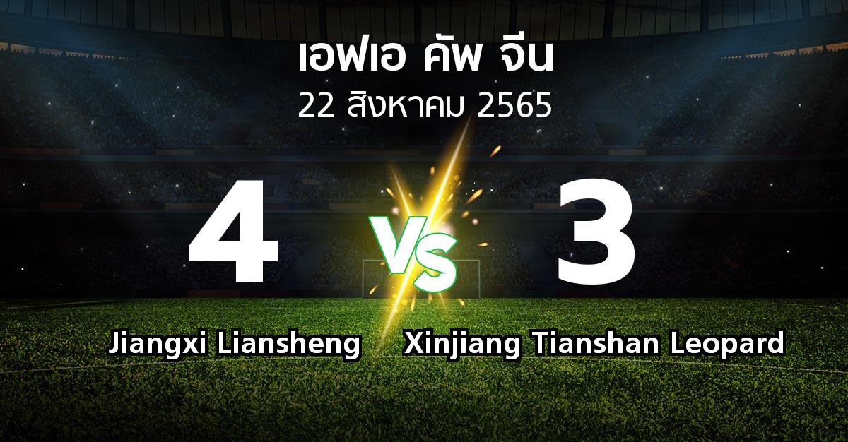 ผลบอล : Jiangxi Liansheng vs Xinjiang Tianshan Leopard (เอฟเอ-คัพ-จีน 2022-2023)