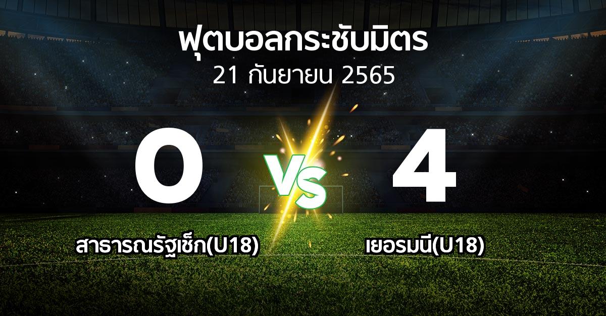 ผลบอล : สาธารณรัฐเช็ก(U18) vs เยอรมนี(U18) (ฟุตบอลกระชับมิตร)